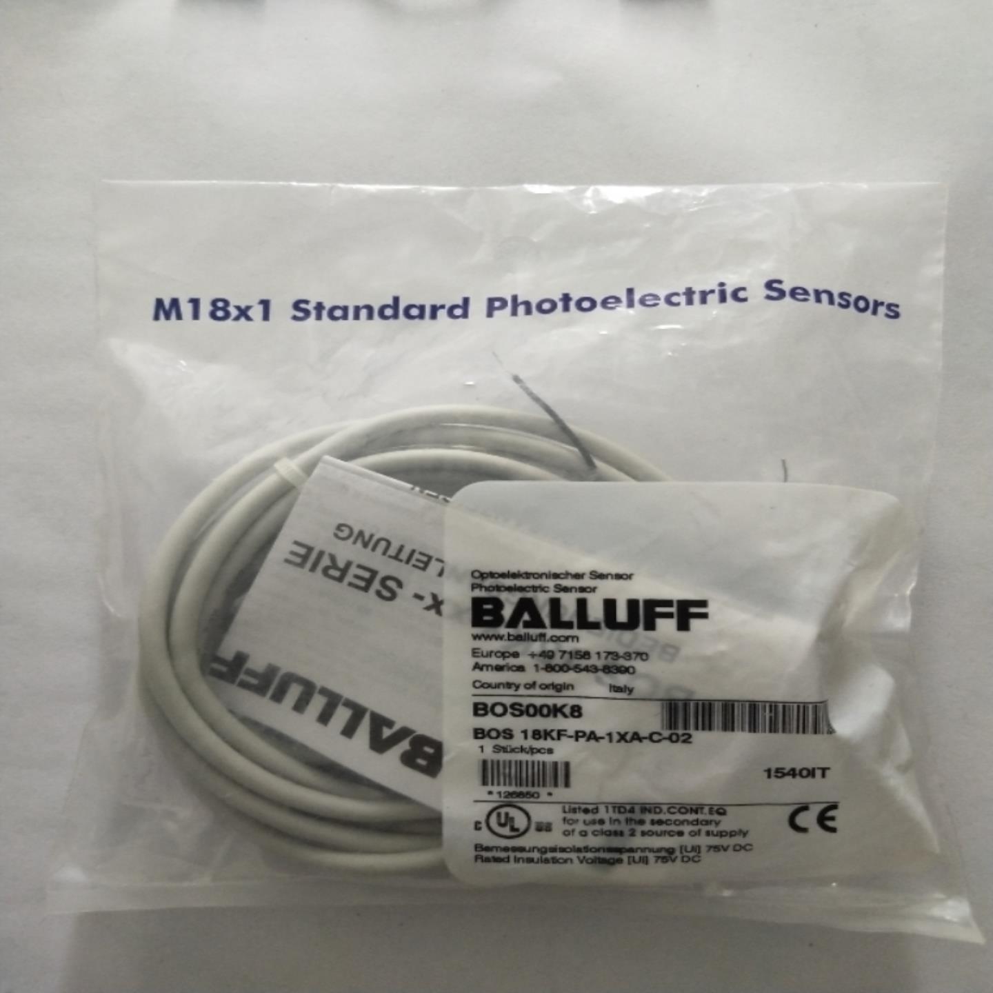 全新原装巴鲁夫 BOS00K8  BOS 18KF-PA-1XA-C-02 现货