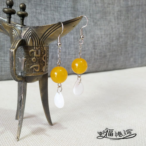 小仙女耳环DIY玉髓日常女古风