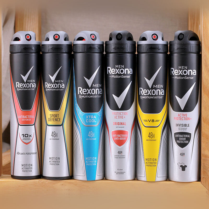 rexona蕊娜舒耐男士香体止汗喷雾200ml隐型去异味48h持久香港进口
