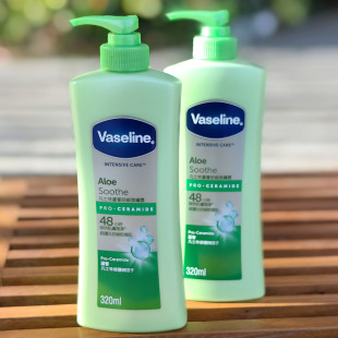 Vaseline凡士林芦荟保湿 舒缓润肤露护肤身体乳抗干痒320ml绿进口