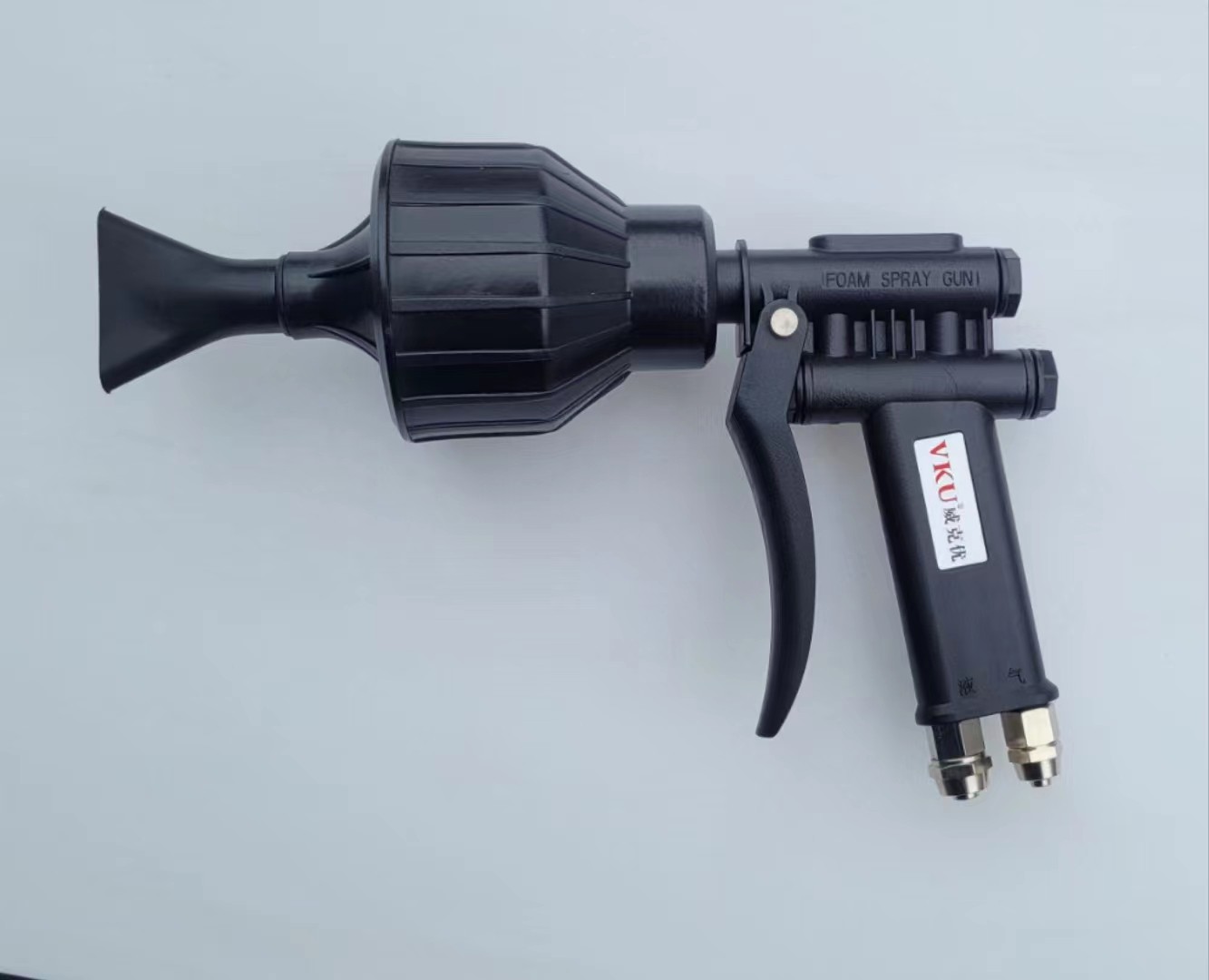 双管泡沫枪水气混合双线水枪工具洗车用喷沫自助洗车美容双线鼓枪