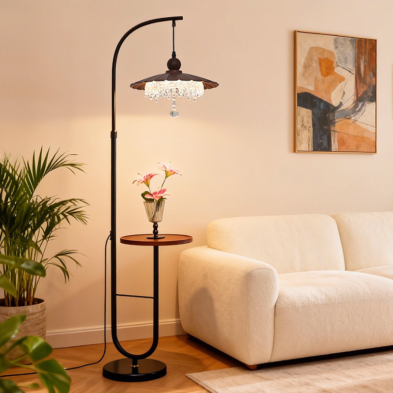 水滴落地灯客厅沙发旁边几法式中古艺术装饰高级卧室置物床头台灯,家装灯饰光源,装饰落地灯,淘宝优惠券,粉丝福利购,淘宝优惠卷