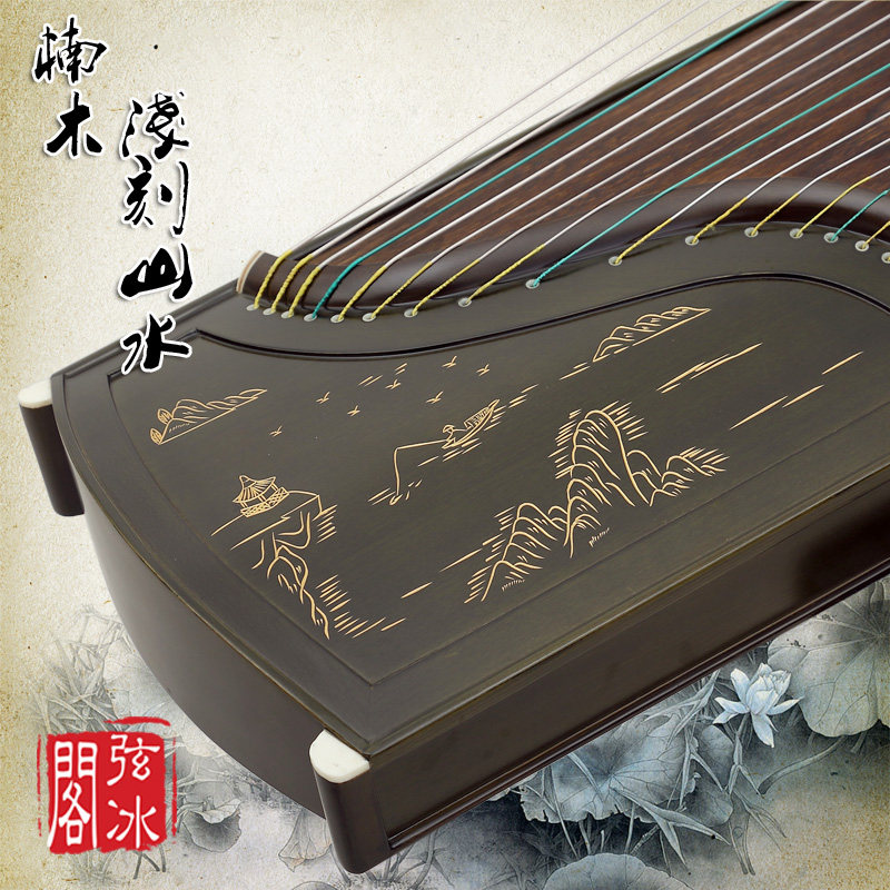 【弦冰阁】楠木浅刻筝（独钓寒江雪）考级古筝赠送全套配件