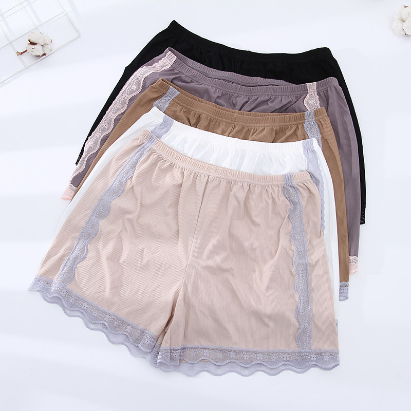 熙美诚品安全裤夏季薄款蕾丝睡眠安全裤纯色蕾丝边薄款夏季透气