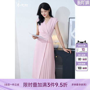 气质优雅绝美小裙子百褶无袖 法式 轻奢连衣裙女 新款 米思阳2026夏季