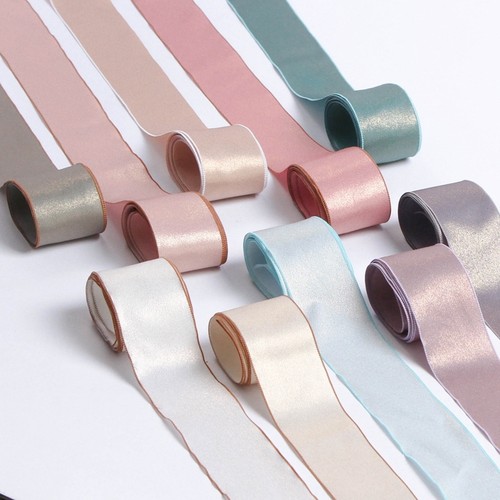 日韩柔软烫金单面雪纺织带diy蝴蝶结彩带草帽花束缎带绸带丝带