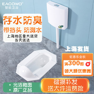 上海益高卫浴蹲便器水箱蹲坑式家用卫生间蹲厕所防臭陶瓷便池便盆