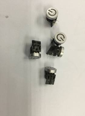 带灯轻触开关侧按按键开关主板弯脚开机按键帽电源符号PB6142红蓝