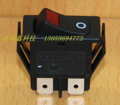 电源开关RLEIL翘板开关长扁船型开关双刀单掷红灯RL1-8