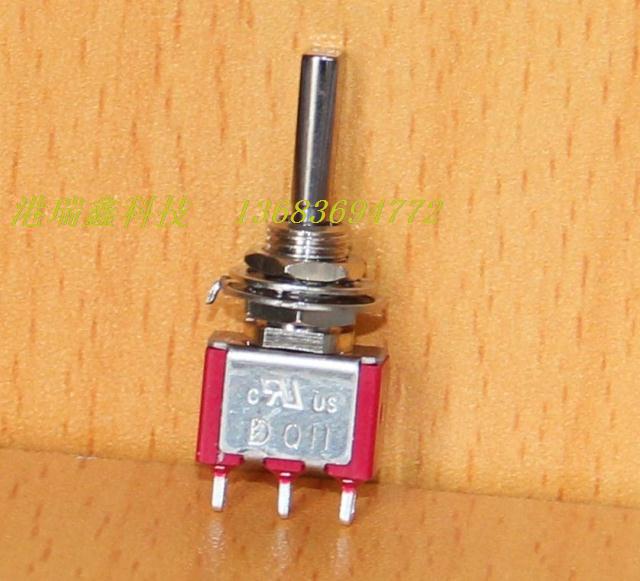 T8014U单路三脚三档扁柄1MS3小钮子开关M6.35摇头开关Q11德利威