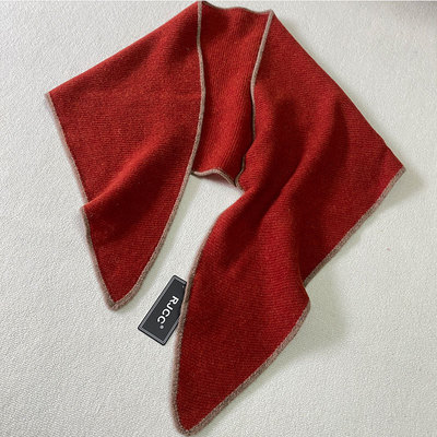 Rj绒捷羊绒针织围巾女秋冬款