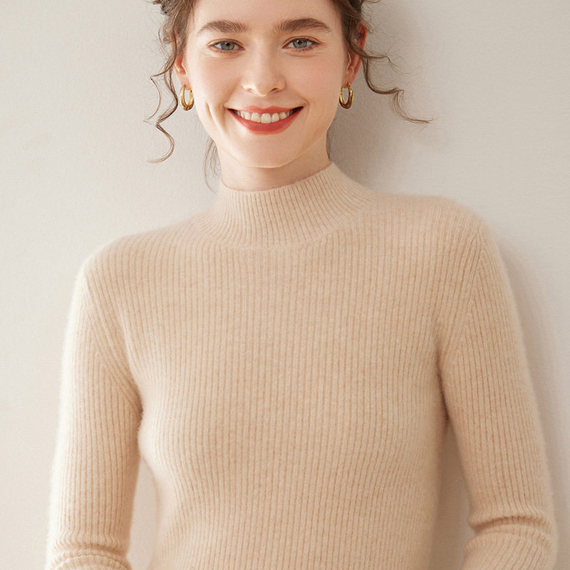 一线成衣秋冬半高领山羊绒衫女套头舒适短款羊毛针织打底缝毛衣,女装/女士精品,羊绒衫,淘宝优惠券,粉丝福利购,淘宝优惠卷
