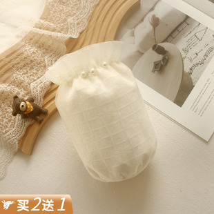 成人袖 高颜值蕾丝袖 办公室时尚 羽绒服防污套袖 头 套少女冬学生短款