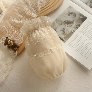 高颜值袖套女秋冬羽绒服专用成人短款蕾丝护袖工作办公学习套袖白