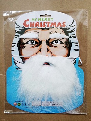 万圣节圣诞白胡子 老爷爷假胡子络腮胡须 白色腮帮胡子白色大胡子