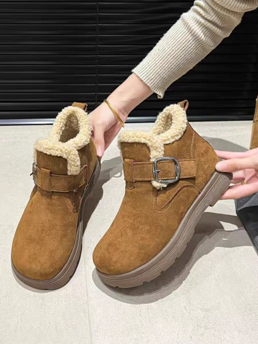 断码捡漏真皮加绒保暖雪地靴女2025冬季新款厚底博肯短靴防滑棉鞋,女鞋,时尚雪地靴,淘宝优惠券,粉丝福利购,淘宝优惠卷