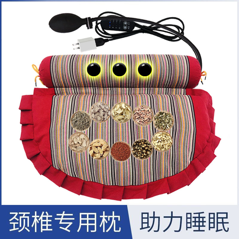 颈椎枕圆枕头圆柱修复专用颈椎枕按摩器硬天然高低按摩枕按摩荞麦