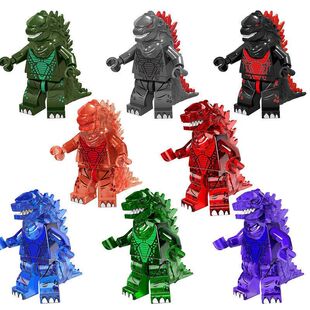 兼容积木哥斯拉怪兽奥特曼人仔儿童组装玩具小人男孩益智拼装积木