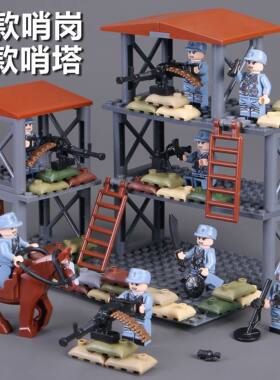 军事二战八路军士兵人仔积木