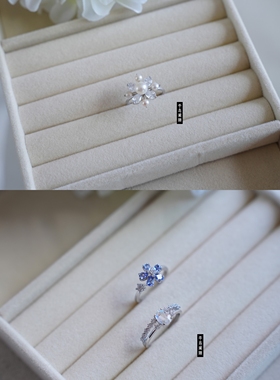 天然珍珠戒指女轻奢小众高级感时尚开口戒可调节送女朋友生日礼物