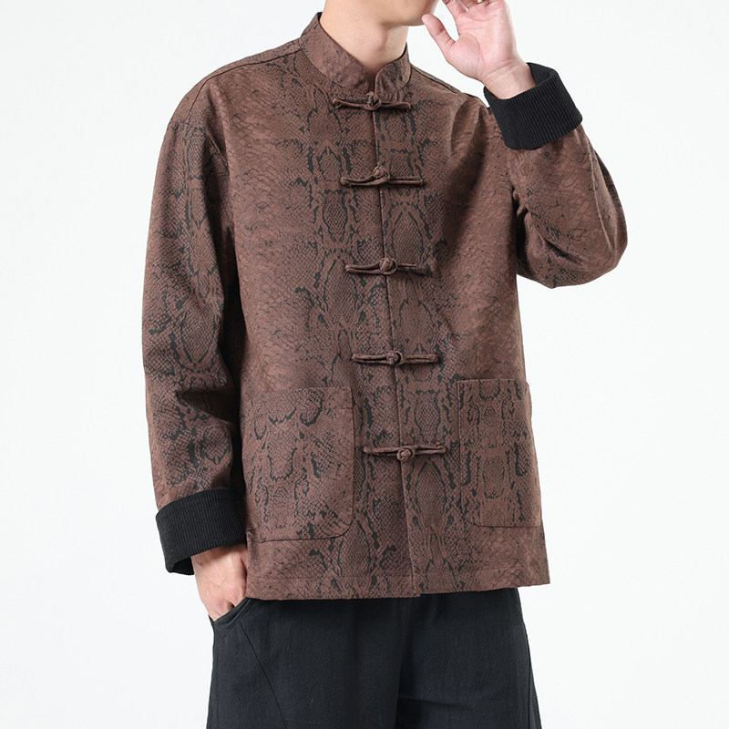 春季风男装新中式夹克复古唐装汉服蟒纹外套A118-A8821P120,男装夹克,电商A118