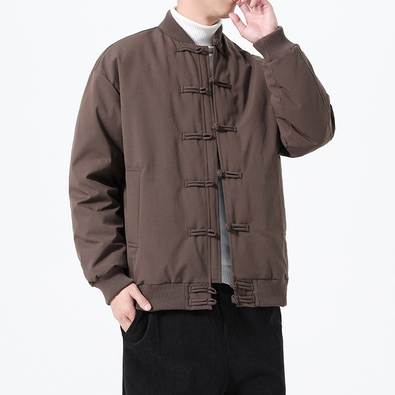 90%白鸭绒冬季风唐装汉服男士复古羽绒服外套A118-YR206P245,男装羽绒服,电商A118