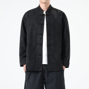 2025春季风男装新中式夹克唐装汉服豹纹外套A118-A8816P120图片