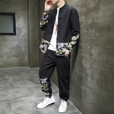 春季风棉麻复古套装新中式唐装汉服两件套男A118-TZ2022-P95，男装休闲套装，电商A118