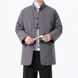 90%白鸭绒冬季风唐装中长款羽绒服保暖外套男A118-YR207P285，男装羽绒服，电商A118