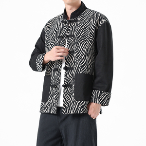 秋季风男装牛仔夹克中式复古唐装汉服拼接外套A118-A8807P125图片