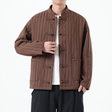 春季风男装夹克新中式唐装汉服复古铜扣外套A118-A8812P115，男装夹克，电商A118