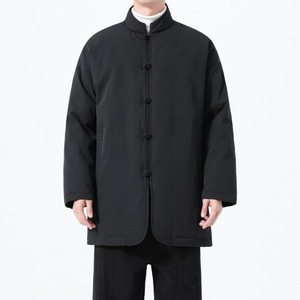 90%白鸭绒冬季风唐装复古保暖中长款羽绒服男A118-YR207P285，男装羽绒服，电商A118