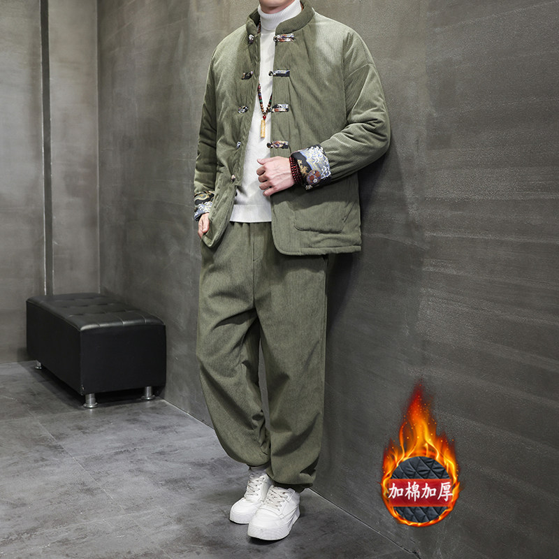 冬季风男装棉衣唐装中式复古大码灯芯绒棉袄TZ12-P205,男装棉衣,电商A118