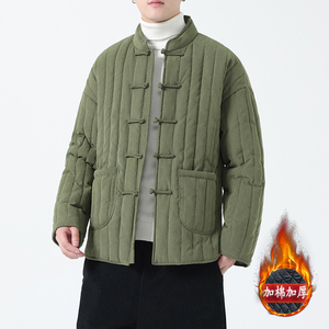 冬季风棉衣唐装条纹复古加厚中式保暖棉袄男A118-MY2301P115图片