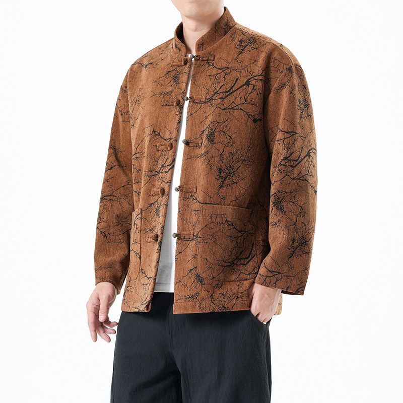 春季风男装外套新中式提花复古唐装汉服夹克A118-A8818P120,男装夹克,电商A118