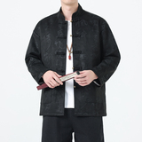2025秋季风男装唐装汉服麂皮绒中山装夹克外套A118-A8836P115，男装夹克，电商A118