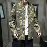 风男装迷彩盘扣唐装外套大码夹克上衣DS-A118-JK502-P85，男装夹克，电商A118