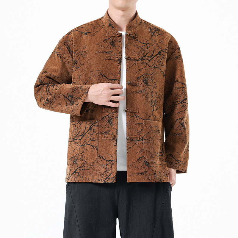 春季风男装外套新中式提花复古唐装汉服夹克A118-A8818P120,男装夹克,电商A118
