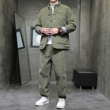 冬季风男装棉衣唐装中式复古两件套灯芯绒棉袄A118-TZ12P205，男装棉衣，电商A118