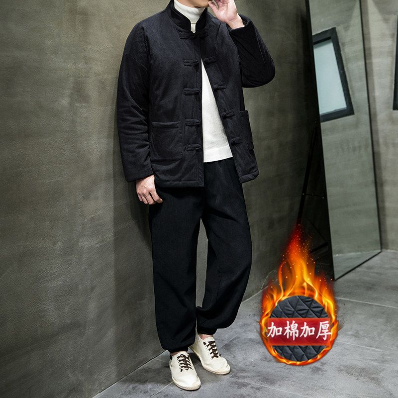 2023风棉衣男装冬季中式唐装加厚保暖两件套A118-MY03P200,男装棉衣,电商A118