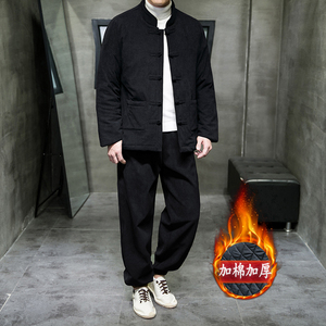 2023风棉衣男装冬季中式唐装加厚保暖两件套A118-MY03P200图片