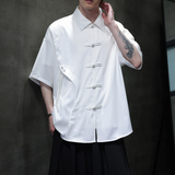 2025夏季风男装冰丝唐装新中式半袖休闲短袖A118-C16P75控108，男装T恤，电商A118