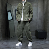 冬季风唐装棉衣男装压花复古加绒休闲裤套装A118-TZ05P200，男装休闲裤，电商A118