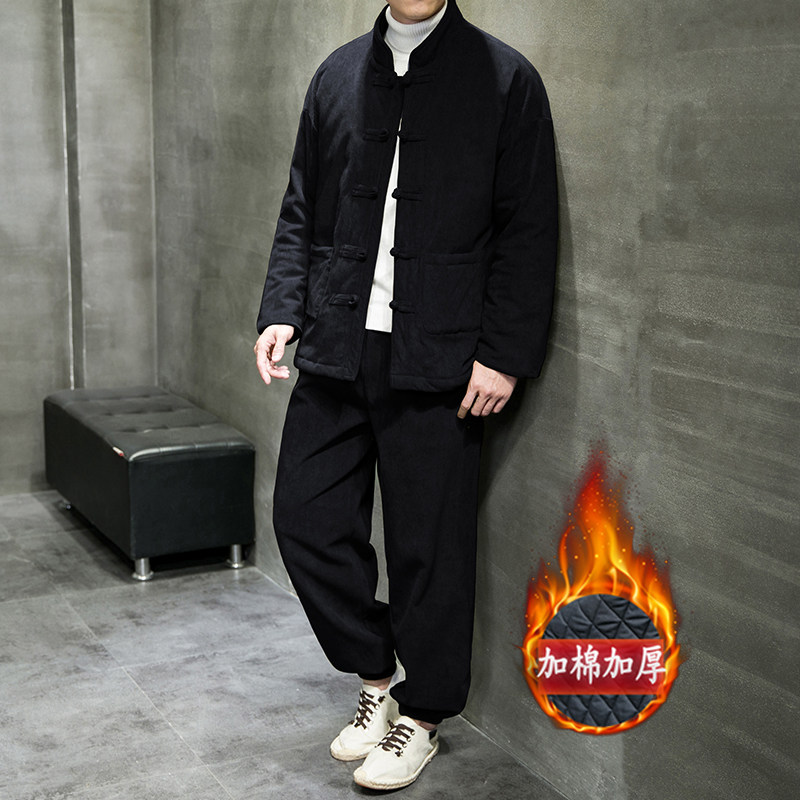 2023风棉衣男装冬季中式唐装加厚保暖两件套A118-MY03P200,男装棉衣,电商A118