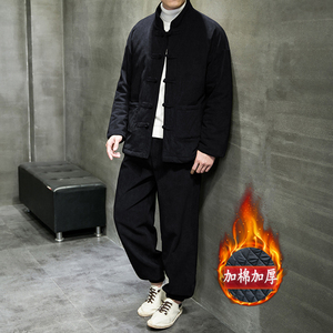 2023风棉衣男装冬季中式唐装加厚保暖两件套A118-MY03P200图片