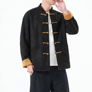 秋季风男装新中式双面穿夹克复古唐装汉服外套A118-A8809P145图片