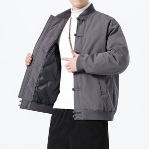 90%白鸭绒冬季风唐装男士复古羽绒服保暖外套A118-YR206P245图片