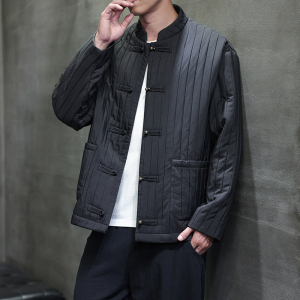 春季风新中式夹克唐装汉服复古铜扣大码外套男A118-A8812P115图片