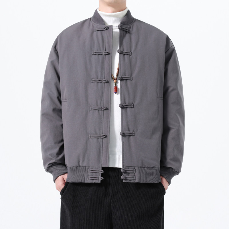 90%白鸭绒羽绒服风唐装新中式保暖加厚外套男A118-YR206P245图片