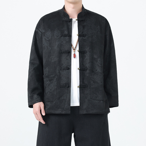 秋季风男装唐装汉服中式复古夹克大码印花外套A118-A8835P115图片
